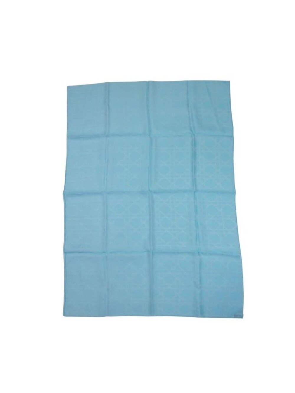 Dior Cannage Silk Jacquard Shawl Light Blue Scarf - Picture 3 of 7